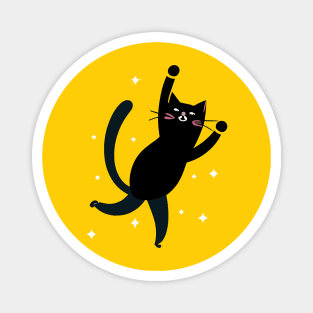 Dancing cat Magnet